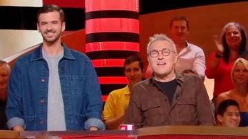 La veste en jean de Marc-An­toine Le­bret dans Les En­fants de la télé (09/​09/18)