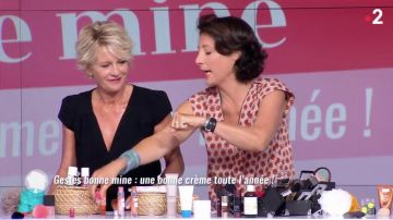 Le chemisier noir de Sophie Davant dans C'est au programme du 19/09/18