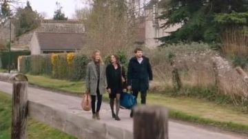 Ankle boots bi-material heel Gabrielle (Vanessa Paradis) in a family Photo