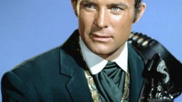 The Colt (butt stock black with the snake) and James West ( Robert Conrad) in the Mysteries of the West