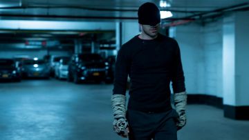 El traje de Daredevil usado por Matt Murdock (Charlie Cox) en la temporada 3 de Marvel's Daredevil