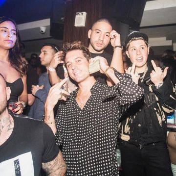 The shirt stars print worn by G-Eazy on his account Instagram
