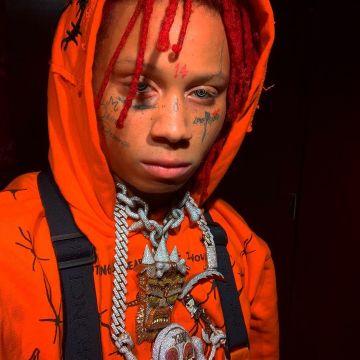 Orange hoodie, portés par Trippie Redd sur son Instagram account @trippieredd