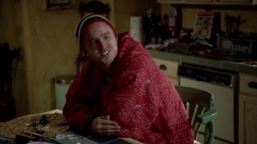The sweatshirt hoody Jesse Pinkman (Aaron Paul) in Breaking Bad S01E02