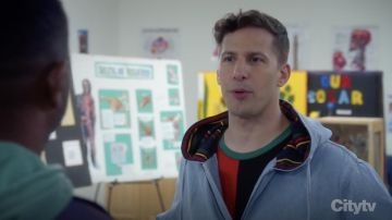 Blue Hoodie Jacket worn by Jake Peralta (Andy Samberg) in Brooklyn Nine-Nine S06E03