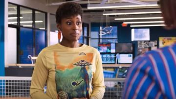 Yellow sweater worn by April (Issa Rae) in Little