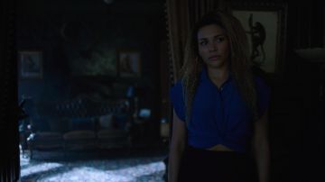 Blue Blouse worn by Alliso (Emmy Raver-Lampman) as seen in The Umbrella Academy S01E01