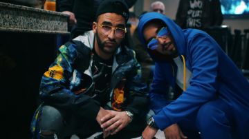 Sunglasses worn by Lartiste in Tikka music video with Heuss l'Enfoiré