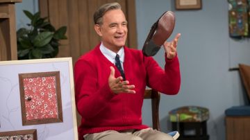 Red Cardigan worn by Fred Rogers (Tom Hanks) in A Beautiful Day in the Neighborhood