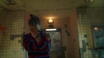 Le pull rayé de N.O.S dans le clip Au DD de PNL