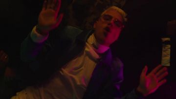 Sweatshirt turtleneck white Puma PLK in her Clip Yesterday Feat. SCH