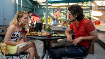 Red mesh polo/t-shirt worn by Ulysses Zane (Avan Jogia) as seen in Now Apocalypse Season 1