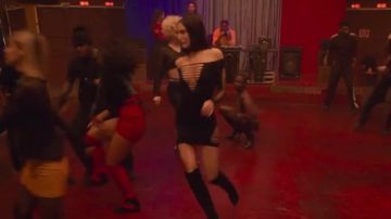 Black Dress worn by Eva (Léa Vlamos) as seen in Climax