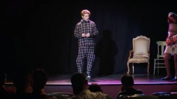 Plaid black and white ensemble worn by Heather Duke (Brendan Scannell) as seen in Heathers S01E03