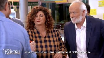 The blouse plaid worn by Erika Delattre in My invention is of the gold of the may 21, 2019