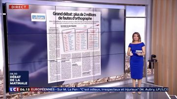La robe longue bleue portée par Pascale de la Tour du Pin dans la Matinale de LCI du 22 mai 2019