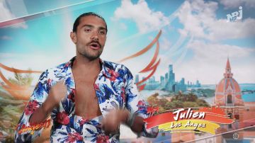 La chemise hawaïenne portée par Julien Bert dans Les Anges 11 Episode 84