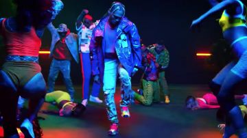 Jacket worn by Chris Brown as seen in his Wobble Up music video feat. Nicki Minaj, G-Eazy