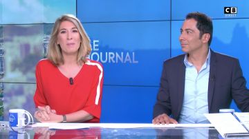 La parte superior roja con rayas blancas usada por Caroline Delage en William al mediodía del 3 de junio de 2019