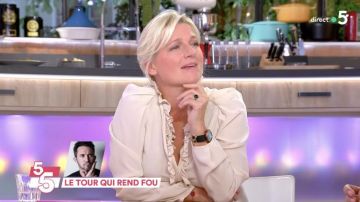 La bata blanca usada por Anne-Élisabeth Lemoine en Cà vous del 13 de septiembre de 2018