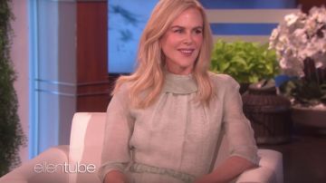 Vert robe portée par Nicole Kidman dans Nicole Kidman Révèle Ses Enfants Ont un "Big Little Lies" Cameo dans Ellen Tube juin 2019