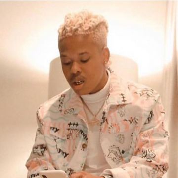 Designer Denim jacket worn by Nasty C on his in­sta­gram Ac­count @Nasty_csa