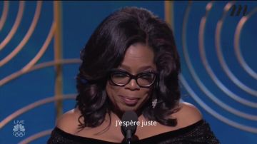 chat noir les lunettes portées par Oprah Winfrey comme on le voit dans des Golden Globes 2018