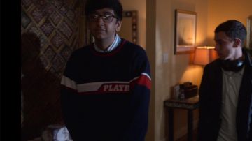 Playboy Sweater worn by Zahid (Nik Dodani) as seen in Atypical (S02E06)