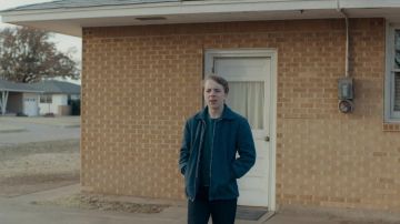Blue Jacket worn by Joe Brinson (Ed Oxenbould) in Wildlife