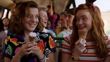 Abstract patterned romper worn by Eleven (Millie Bobby Brown) as seen in Stranger Things (Season 3)