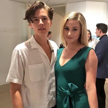 Green dress worn by Lili Reinhart on the Instagram account @lilirienhaart