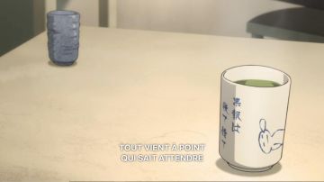 Taza de cerámica de Saitama en One-Punch Man (S01E04)