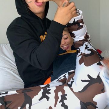 Cow camo pants worn by Coileray on the Instagram account of @trippieredd