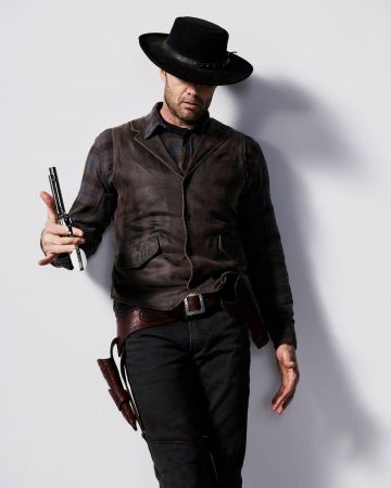 Chaleco de cuero usado por Garret Dillahunt (John Dorie en Fear the Walking Dead) en una imagen promocional