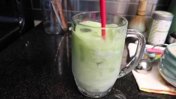 The red chopsticks in the YouTube video New Podcast, DIY Matcha Recipe & Periods! - Vlogmas in July #2