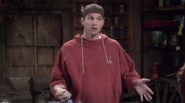 Red Hoodie worn by Colt Bennett (Ashton Kutcher) in The Ranch (S04E09)