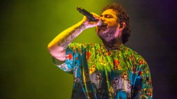 Printed T-shirt worn by Post Malone at State Farm Arena Atlanta Ocotober 18, 2019 with Swae Lee and Tyla Yaweh