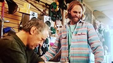 Striped Button Down Shirt worn by Sean "Dud" Dudley (Wyatt Russell) in Lodge 49 Season 2 Episode 7 ("Exile")