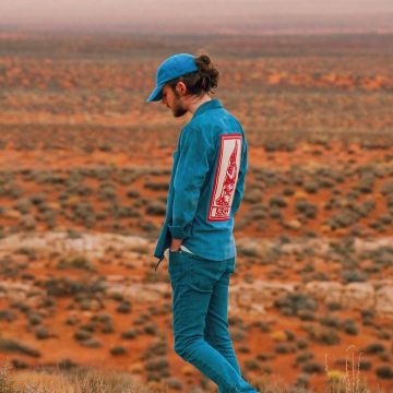 The blue jacket worn by Madeon on his account Instagram