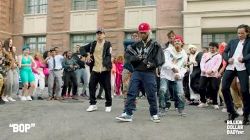The pair of Nike Air Force 1 in the clip be-BOP style of Da Baby