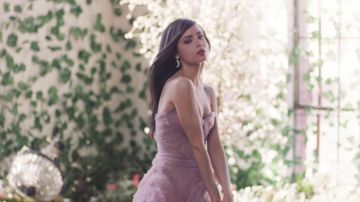 Pink bustier dress worn by Sofia Carson in her I Luv U music video with R3HAB 