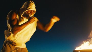 White Hoodie worn by Adonis Johnson (Michael B. Jordan) as seen in Creed II