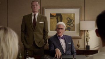 Pintura-Collage en la oficina de Michael (Ted Danson) como se ve en The Good Place (S02E08)