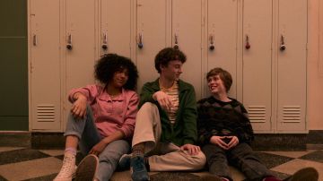 Pink hoodie sweater worn by Dina (Sofia Bryant) in I Am Not Okay with This (Season 1 Episode 5)