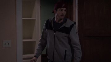 Under Armour Grey and Black zip Hoodie worn by Colt Bennett (Ashton Kutcher) as seen in The Ranch (S04E20)