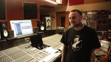 "With liberty and justice for all" black t-shirt worn by Mac Miller in his Good News music video