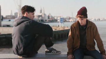 Brown jacket worn by Robbe (Willem Herbots) in wtFOCK TV series (S03E05)