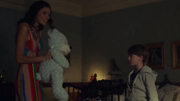 Colorful Knit dress worn by Dodge (Laysla De Oliveira) as seen in Locke & Key TV show wardrobe (Season 1 Episode 2)