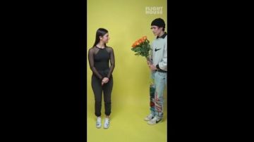 The printed pants worn by Lil Huddy (Chase Hudson) in the YouTube video Lil Huddy Asks, Charli D'amelio to Be His Valentine