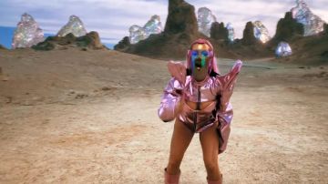 Pink top worn by Lady Gaga in her Stupid Love (Official Music Video)